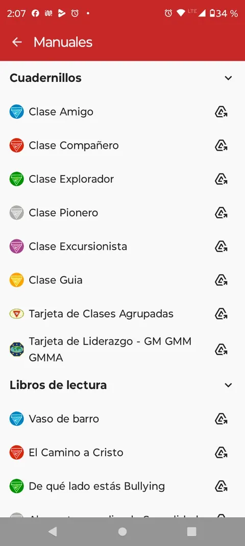 Manuales, cuadernillos y libros de lectura