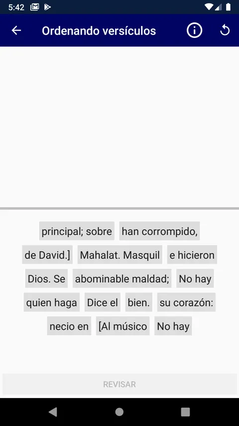 Juego de ordenar versículos