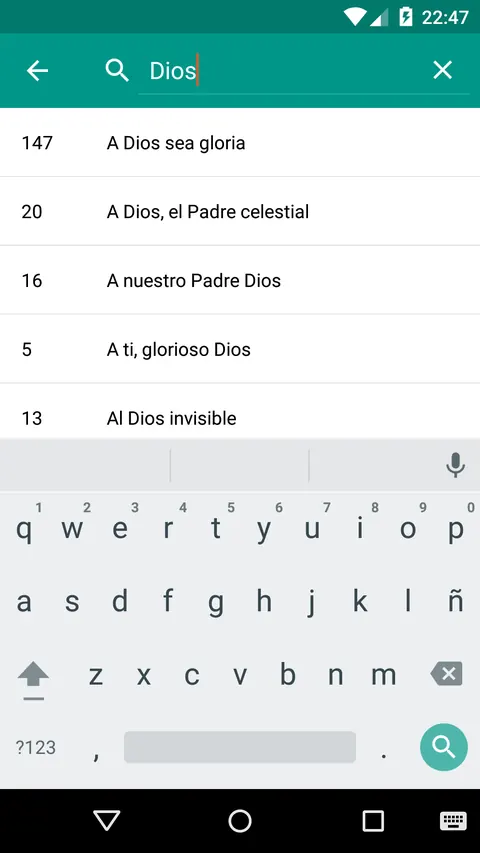 Búsqueda de himnos por palabra